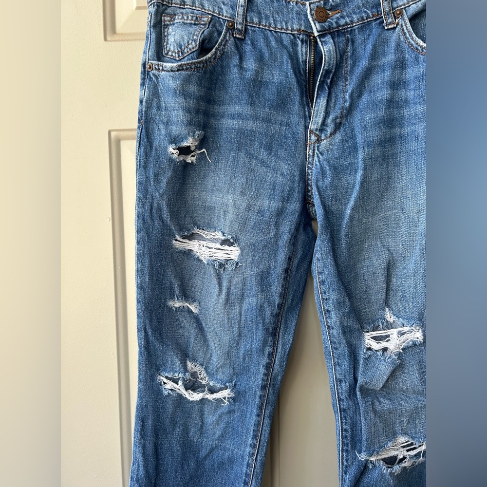 Bcbgeneration Light Blue Distressed Straight Leg … - image 2